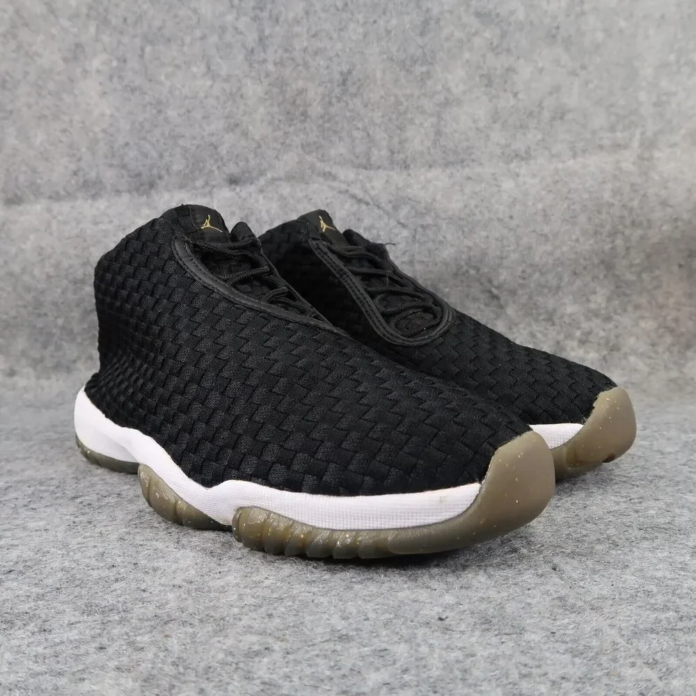 Jordan Future Sneakers Mens 8.5 Nike Air Shoes Woven Mid Black White Basketball